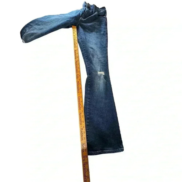 Rock & Republic Kasandra Bootcut Jeans Sz 8M Dark Wash Blue Distressed Studded - Picture 8 of 16